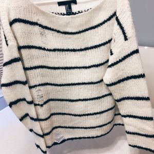 Striped Distressed Sweater